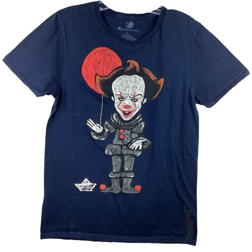 IT The Movie Pennywise T-Shirt Mens Small Stephen King Book Horror Movie Clown